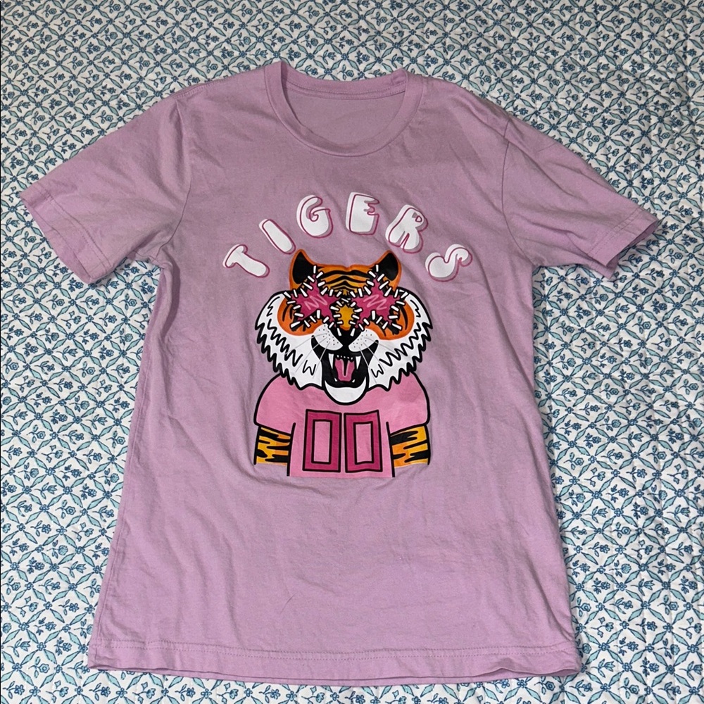 Purple Tiger Graphic T-Shirt
